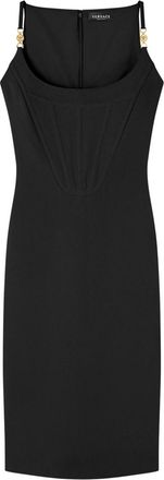 Versace Medusa-strap corset-style dress - women - Silk/FSC Viscose/Elastane - 38 - Black