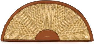 Hammitt Shelley Clutch in Cocoa Raffia/Gold at Nordstrom