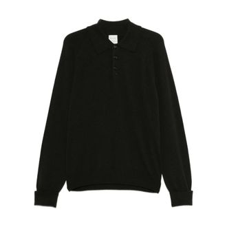 Paul Smith Cashmere Knitwear, male, Green, M, Long Sleeve Polo