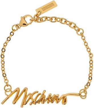 Moschino logo bracelet - Oro