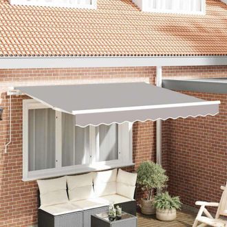 vidaXL Toldo Retr&aacute;ctil Gris Claro 300 X 200 Cm Tela Vidaxl