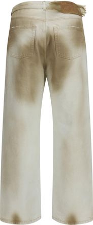 Magliano Mens Distressed Jeans Filthy White Cotton