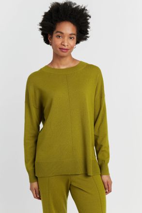 Chinti and Parker Olive Wool-Cashmere Slouchy Sweater