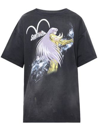 Saint Mxxxxxx MU-print T-shirt - men - Cotton - M - Black