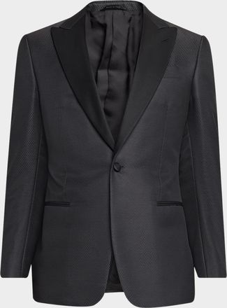 Giorgio Armani Wool-Silk Micro Jacquard Dinner Jacket