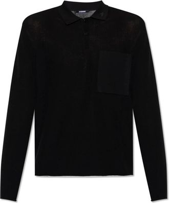 Jacquemus Tricot Polo - Heren - Polos - Blauw - XL - Katoen - Tops