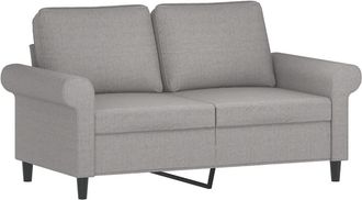 vidaXL Sof&aacute; De 2 Plazas De Tela Gris Claro 120 Cm Vidaxl