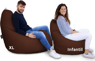 Happers Happers - Puff Pera Relax Polipiel Marr&oacute;n Xl