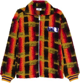 GCDS Jack met rits en teddytextuur - Bruin