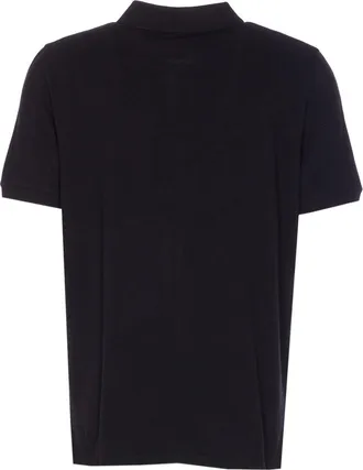 Maison Kitsun&eacute; Fox Head Embroidered Cotton Polo - Black