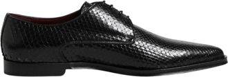 Dolce & Gabbana Zwarte Leren Veterschoenen Heren Derby Shoes