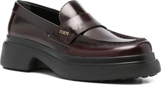 Tod's Leren Sandalen - Dames - Loafers - Bruin - 39 EU - Leer - Schoenen