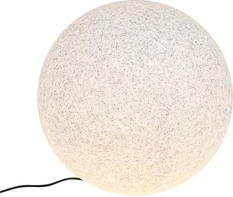 QAZQA Qazqa Moderno L&aacute;mpara De Exterior Moderna Gris 56 Cm Ip65 - Nura Pl&aacute;stico Esfera Adecuado Para Led Max. 1 X 23 Watt