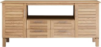 Tikamoon Mueble para lavabo de roble macizo de 165 cm