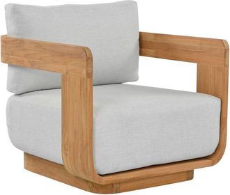 Safavieh Couture Leilani Teak Swivel Patio Chair