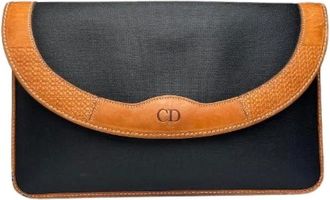 Dior Pre-owned Vintage Clutch - Dames - Vintage Clutch - Zwart - ONE Size - Leer - Vintage