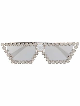 Philipp Plein Eyewear Occhiali da sole squadrati - Argento