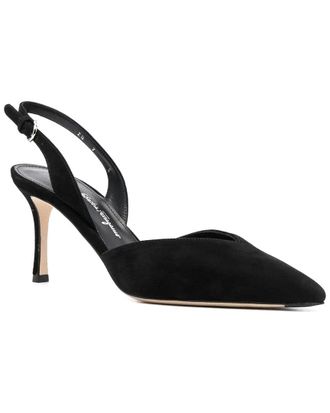 Ferragamo Buckle 80Mm Leather Heeled Pump