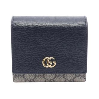 Gucci Pre-owned Wallets, female, Multicolor, Size: ONE SIZE Pre-owned GG Marmont Leather PVC Coated Canvas Wallet