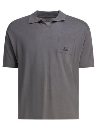 CP COMPANY | Long Sleeve quarter Zip Polo Shirt | Ttl