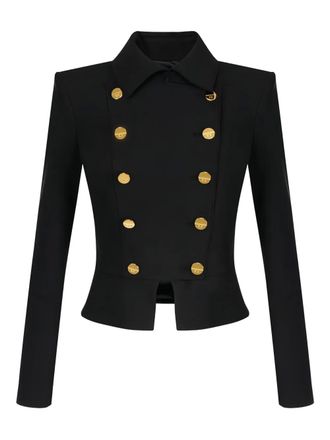 Elisabetta Franchi Giacca con design a incrocio - Nero