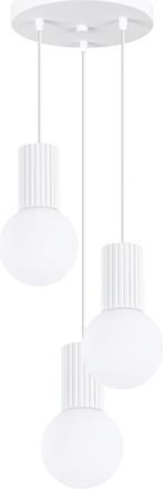 Sollux Lighting Design Pendellampe Halo 3-flammig, Weiss