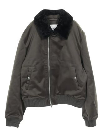 Burberry Bomberjack met getextureerde kraag - Groen