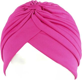 Generic Stretchy Beanie Turbans for Women Soft Pre Tied Knot Chemo Turban Head Wraps for Women Sleep Hats (UK, Alpha, One Size, Pink)