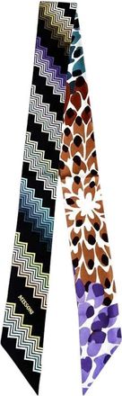 Missoni Black Zigzag Print Bandana Scarf