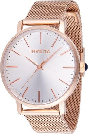 Invicta Angel 48847 Dames Horloge - Quartz Uurwerk - Roestvrij Staal met zilveren Wijzerplaat - 38mm