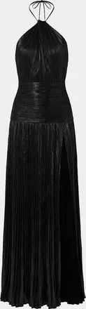 Retrof&ecirc;te Thalia Metallic Halter Gown