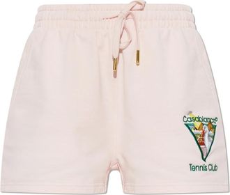 Casablanca Shorts Met Geborduurd Logo - Dames - Bermuda - Roze - L - Katoen - Korte Broeken