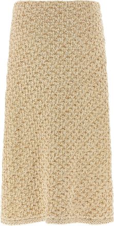 Fabiana Filippi Sequin Tweed Skirt - Beige