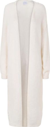 Americandreams June Long Alpaca Cardigan - Dames - Lange truien - Wit - ONE Size - Wol - Truien & Vesten