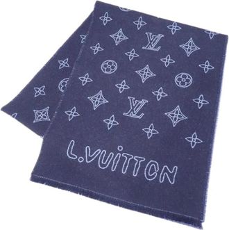 Louis Vuitton Pre-owned Scarves, male, Blue, Size: ONE SIZE Pre-owned Shawl