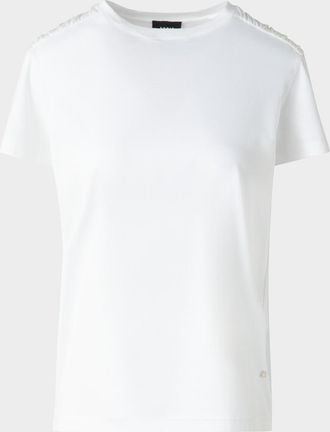 Akris Gathered-Shoulder Cotton Jersey T-Shirt