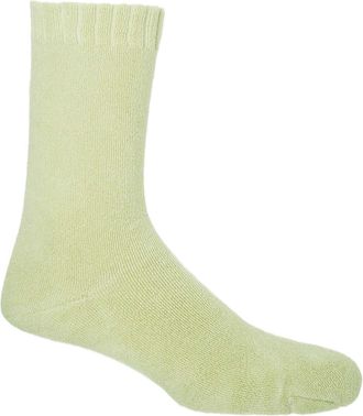 Peper Harow Ribbed Cuff Mens Bed Socks - Cream