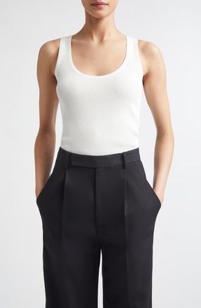 Max Mara Rib Sweater Tank in White at Nordstrom, Size X-Small