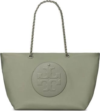 Tory Burch chain-strap logo-plaque tote bag - Toni neutri