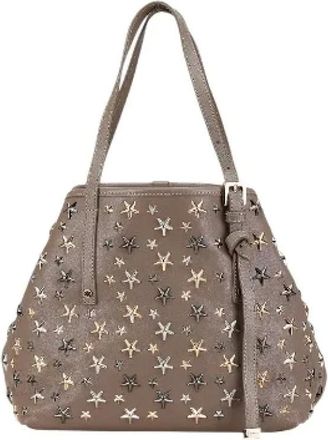 Jimmy Choo London Pre-owned Tote Bags, female, Gray, Size: ONE SIZE Pre-owned Leather handbags