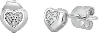 Sabrina Designs 14K 0.04 Ct. Tw. Diamond Heart Stud Earrings