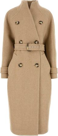 Sportmax Sportmax Beige Wool Blend Adatti Coat