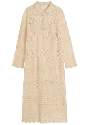 Zimmermann Wanderlust Sun Crochet Cotton-blend Midi Dress - Natural - 4 (UK 16 / XL)