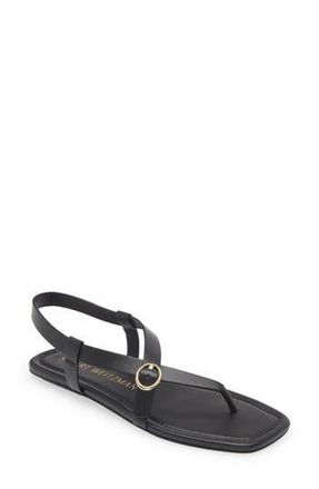 Stuart Weitzman Benni Slingback Flat Sandal in Black at Nordstrom Rack, Size 5.5