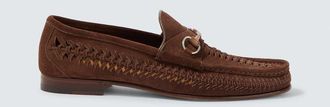 Gucci Mocasines Bamboo de ante con Horsebit