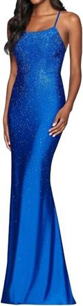 Faviana Tight Prom Dress With Rhinestone In Royal