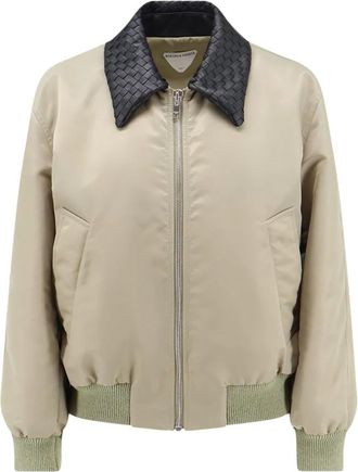 Bottega Veneta Nylon Blouson - Dames - Bomber jackets - Beige - 2XS - Nylon - Jassen