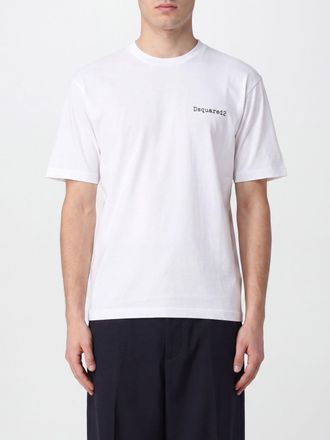 Dsquared2 T-shirt in cotone con stampa grafica e logo a contrasto
