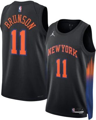 Jordan Brand Unisex Jordan Brand Jalen Brunson Black New York Knicks Swingman Jersey - Statement Edition at Nordstrom, Size Xxx-Large
