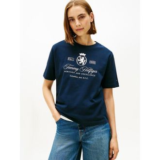 Tommy Hilfiger T-shirt met korte mouwen en geborduurd wapenschild